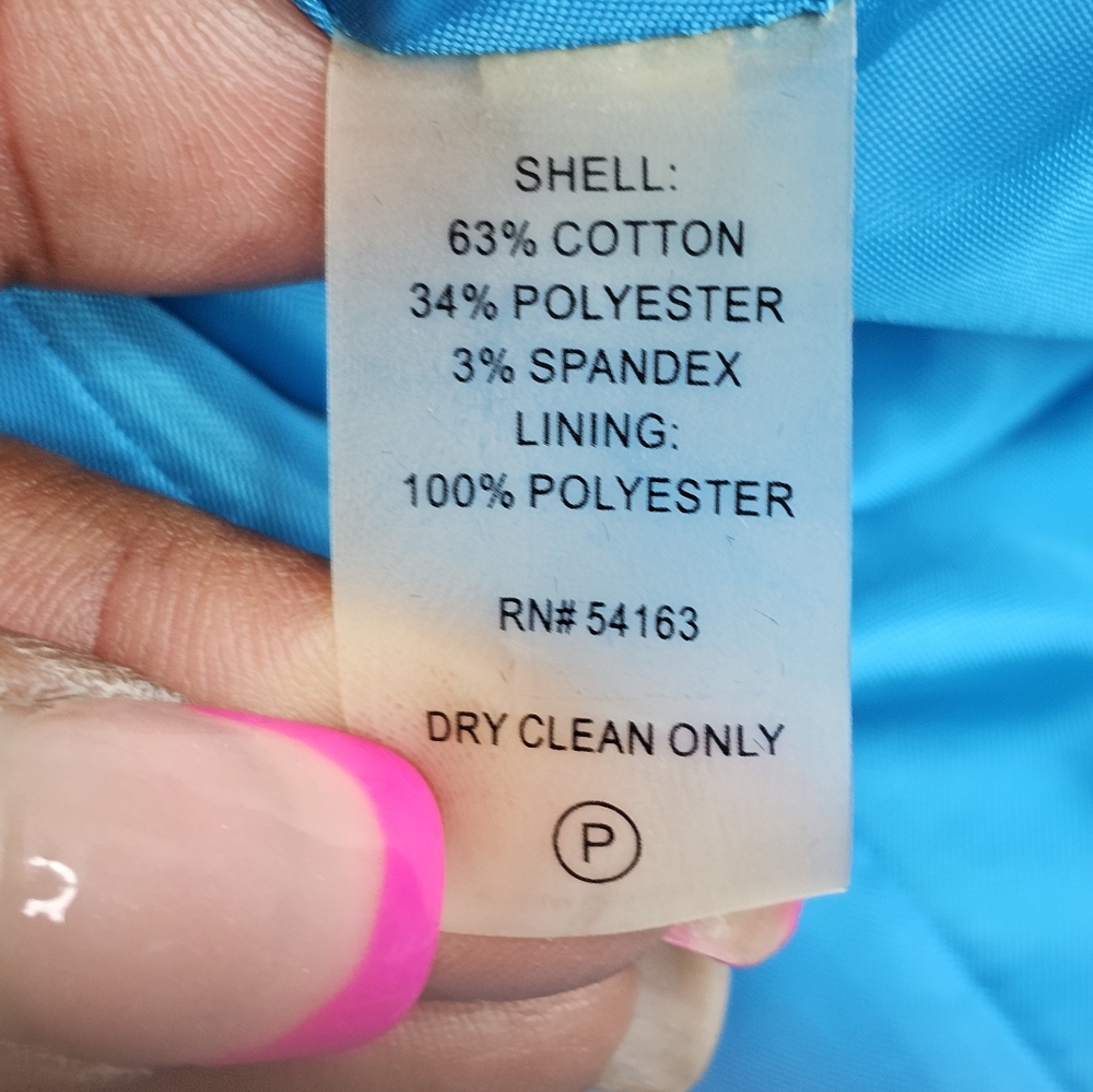 Calvin Klein Turquoise Zip Up Blazer Style Jacket, Women's Plus Size 16 ✨️NWT✨️ - Picture 8 of 9
